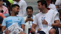 Imagen de Del Potro entrenó con Djokovic antes de su exhibición junto a Sabatini en el US Open