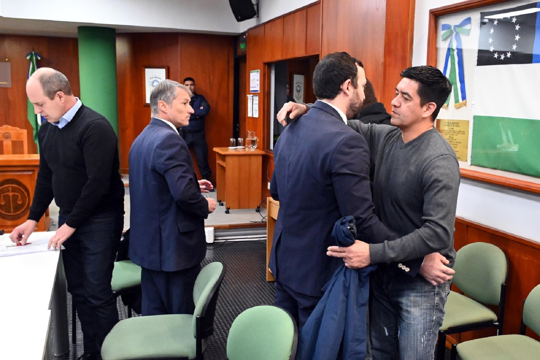 Dos de los condenados estuvieron presentes en la sala de audiencias. Foto: Marcelo Ochoa.