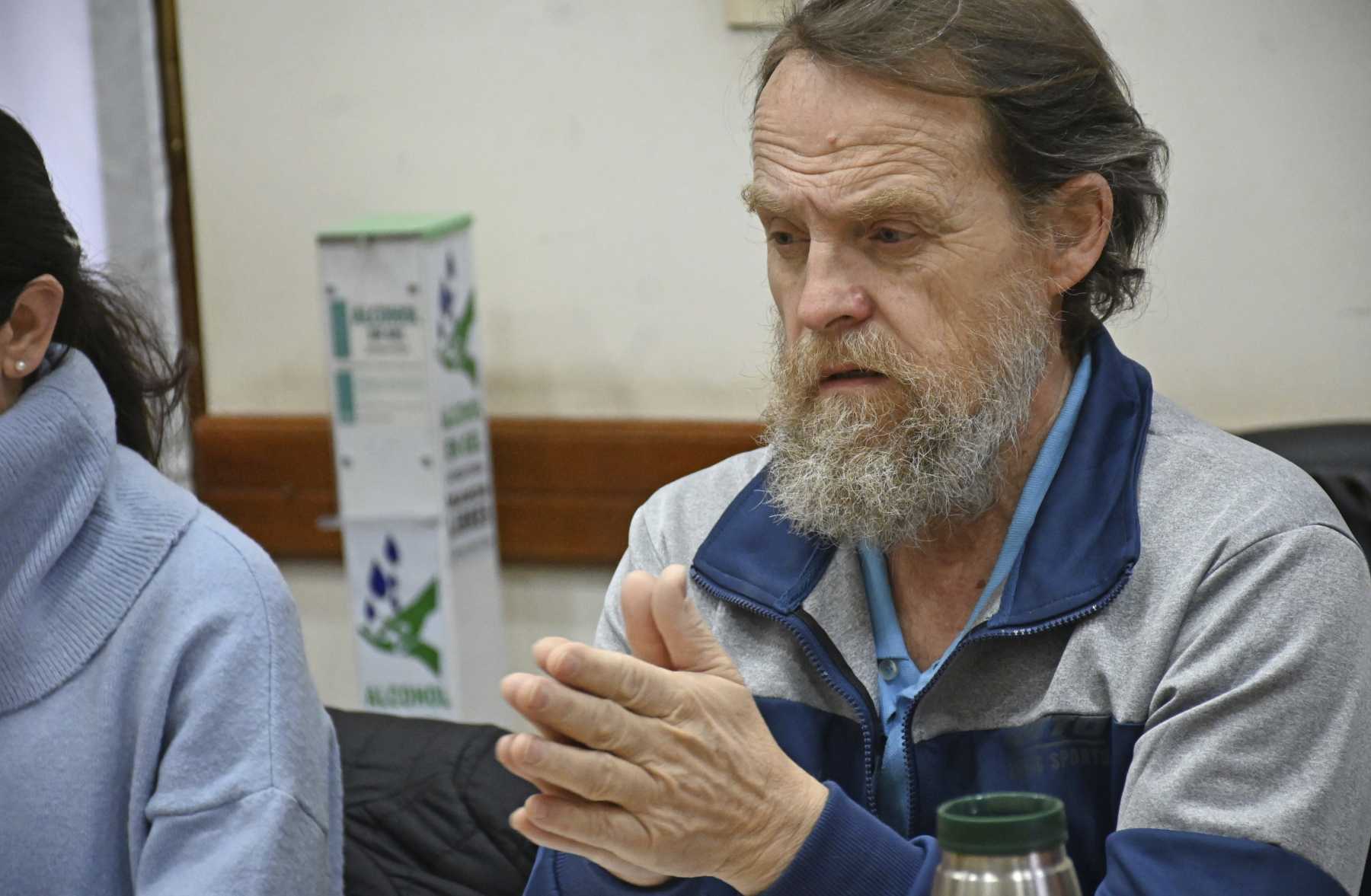 Marcelo Guagliardo es el secretario general del sindicato docente de Neuquén. Foto: Florencia Salto.