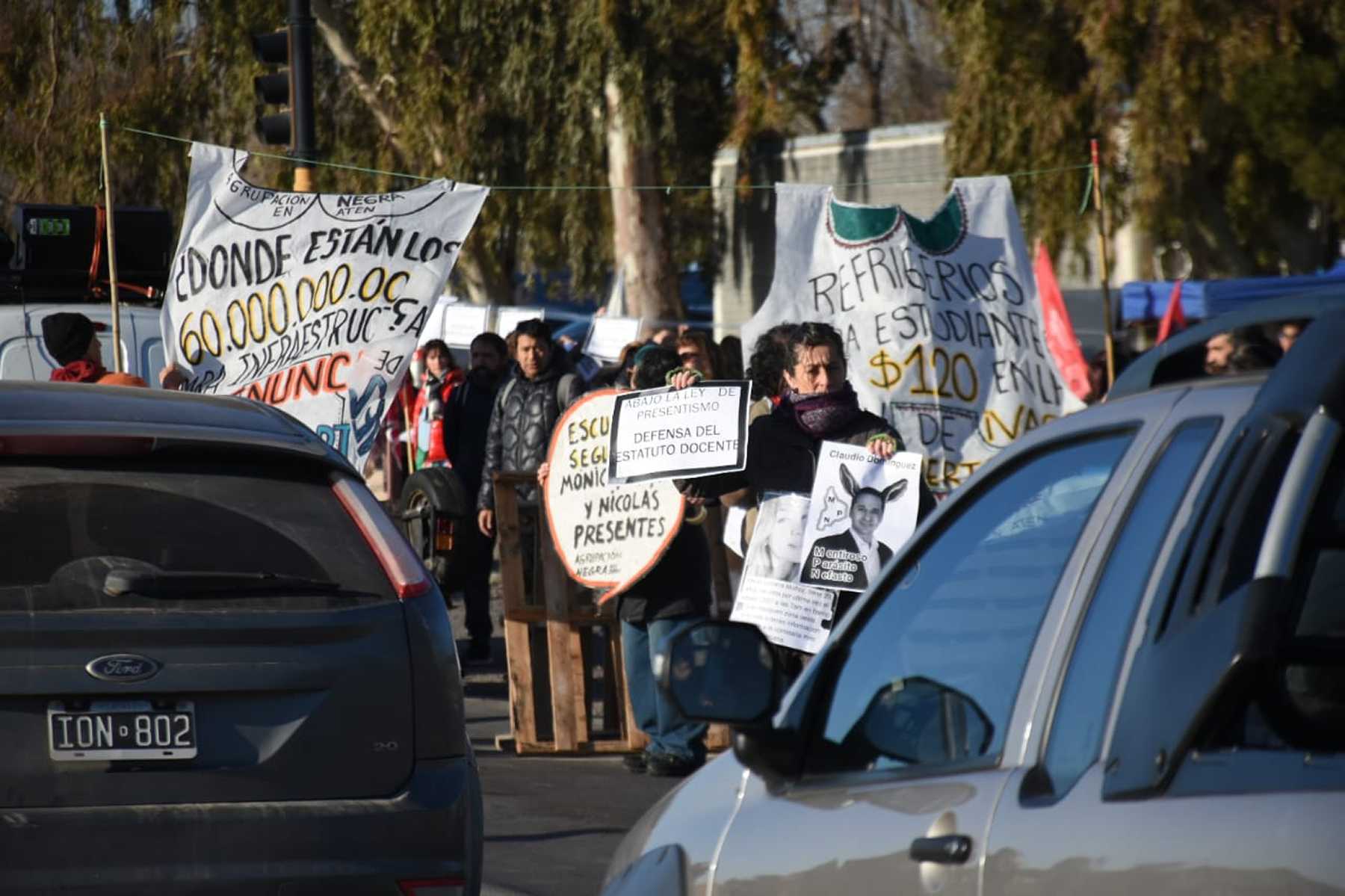 ATEN realiza volanteadas en las rutas. Foto: Matías Subat.