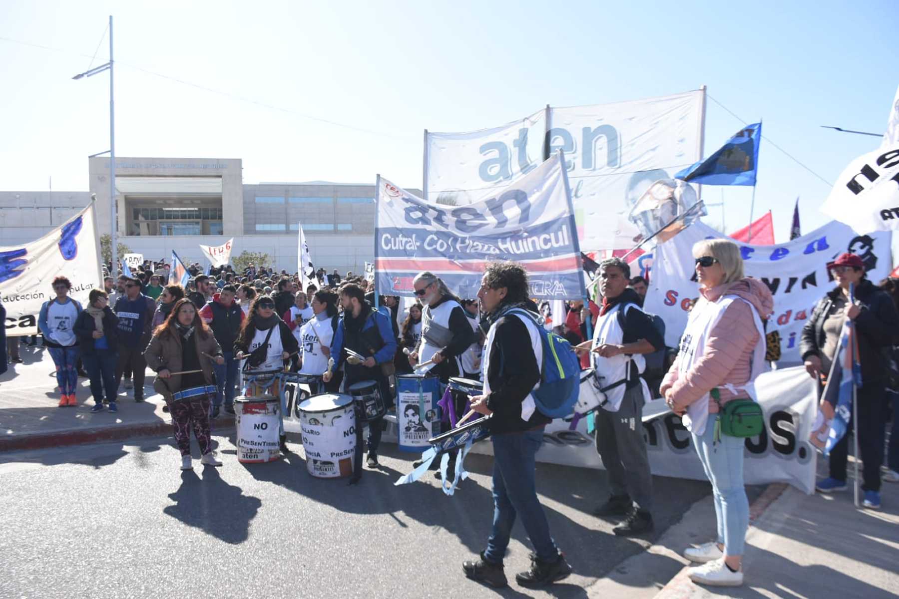 ATEN marchó este miércoles. Foto: Matías Subat. 