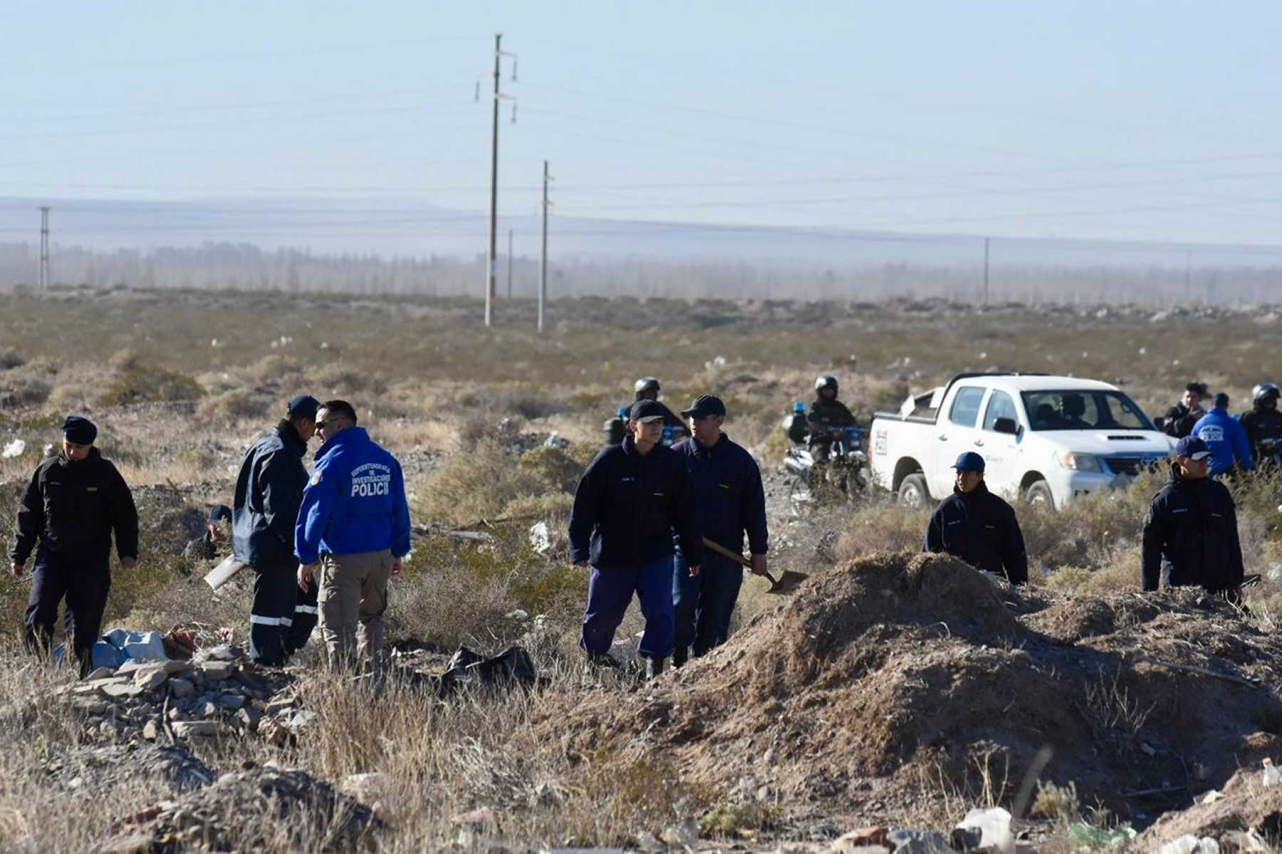 Buscan a Luciana en la meseta de Neuquén. Foto: Matias Subat