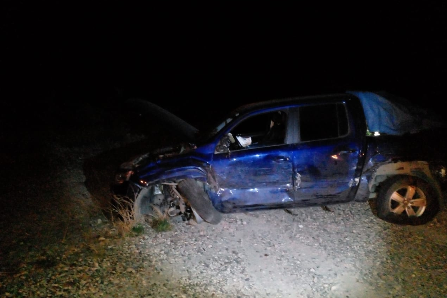 TOdavía se investigan las causas del choque en la Ruta 22 cerca de Chelforó. Foto: gentileza.