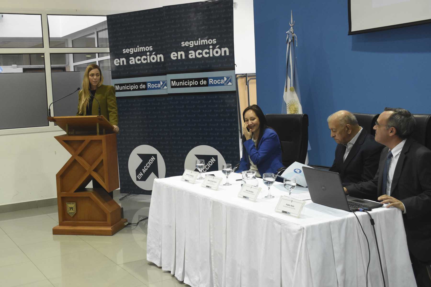 La intendenta María Emilia Soria destacó la búsqueda de "equilibrio" entre ingresos y gastos para el 2025 en Roca. (Foto: Andrés Maripe)