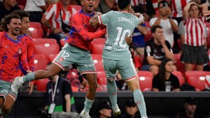 Con un gol agónico de Ángel Correa, el Atlético de Madrid de los argentinos le ganó al Bilbao