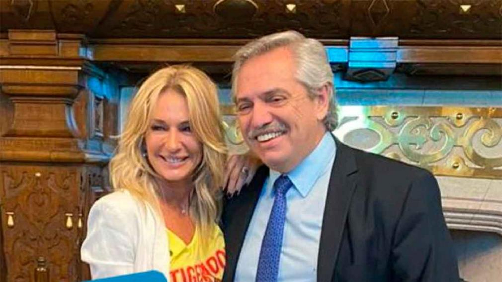 El día que Yanina Latorre visitó a Alberto Fernández. 