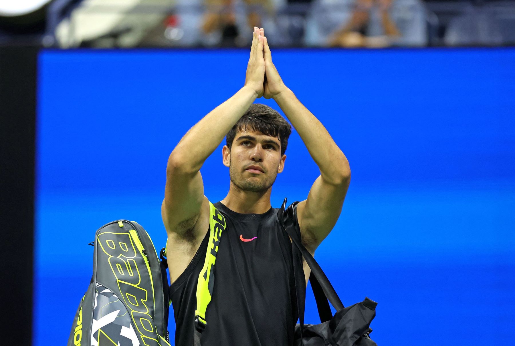 Alcaraz se despidió del US Open en la segunda ronda. Perderá terreno en el ranking. (AP)