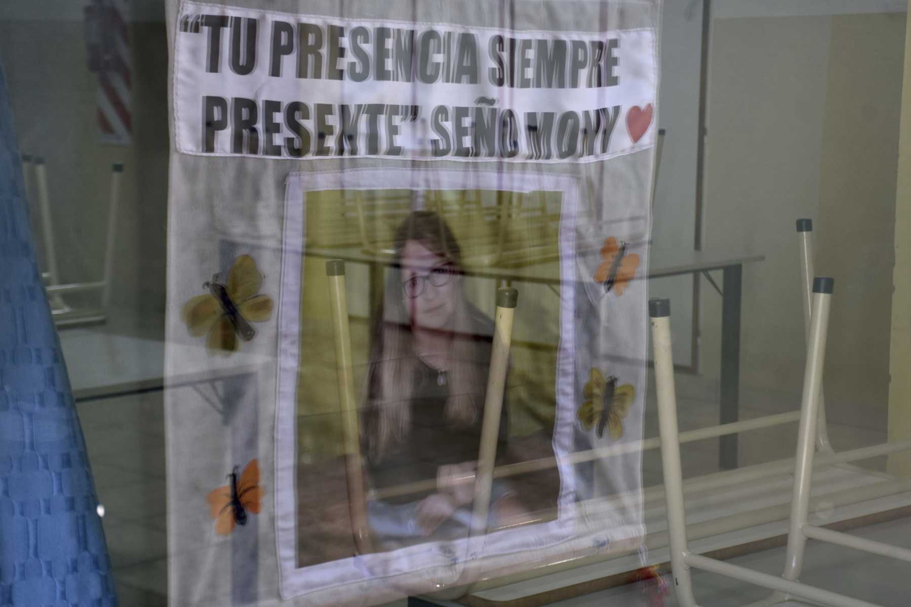 En la escuela albergue de Aguada San Roque recuerdan a la docente Mónica Jara. (Matías Subat)