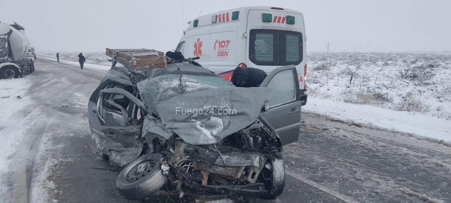 El hecho ocurrió en la Ruta 22 a unos 15 kilómetros en sentido a Zapala. (Foto: gentileza Fuego24.com)