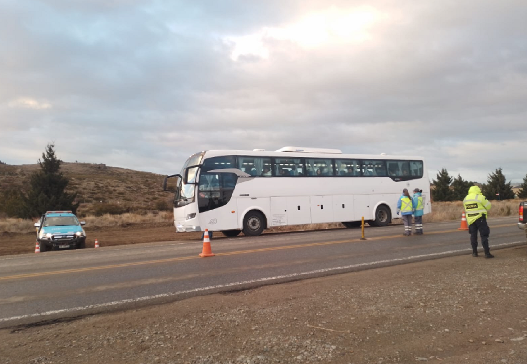 El chofer manejaba alcoholizado por la Ruta 40. foto: gentileza