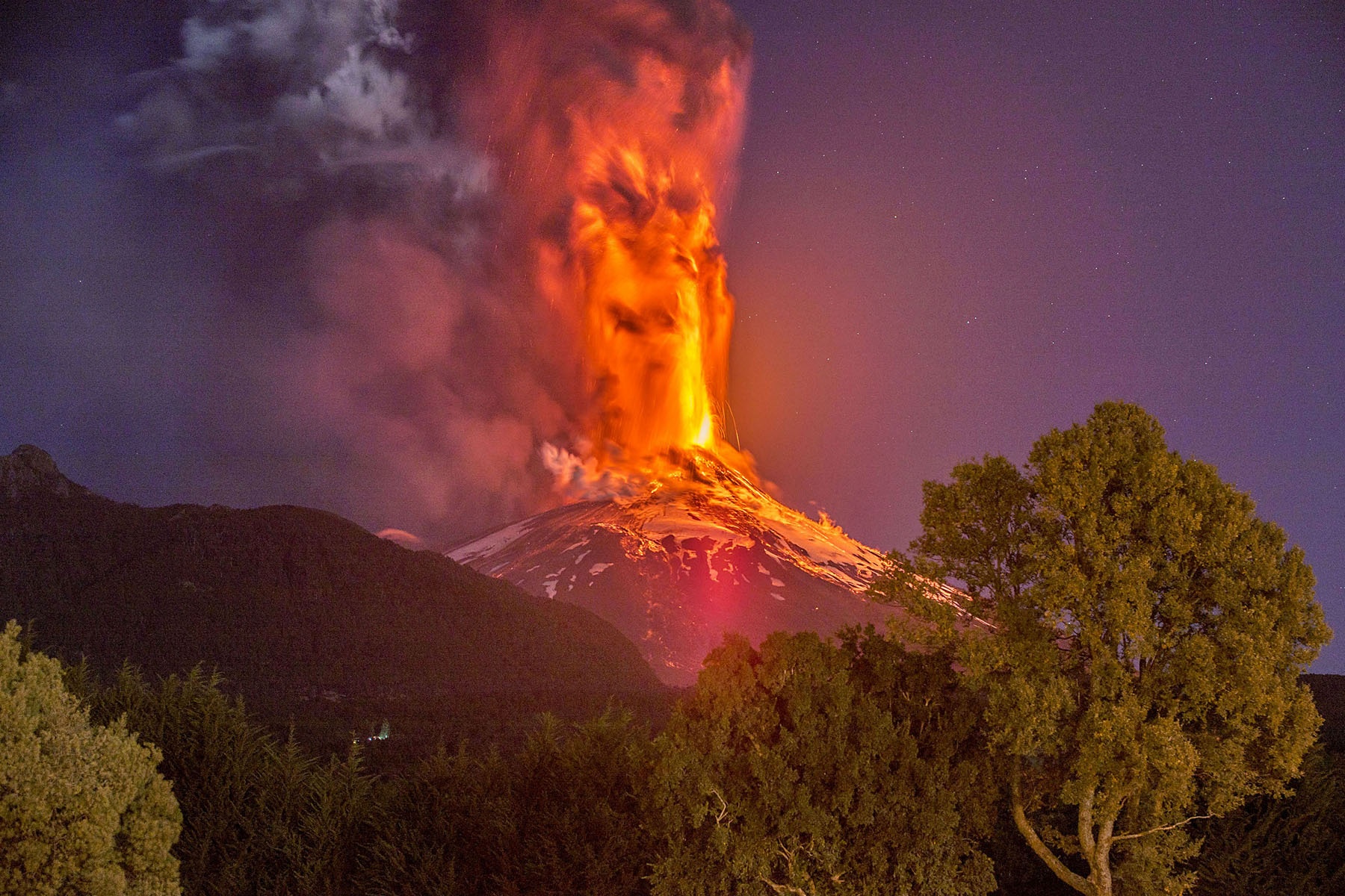 Volcán Villarrica. Crédito La Tercera.