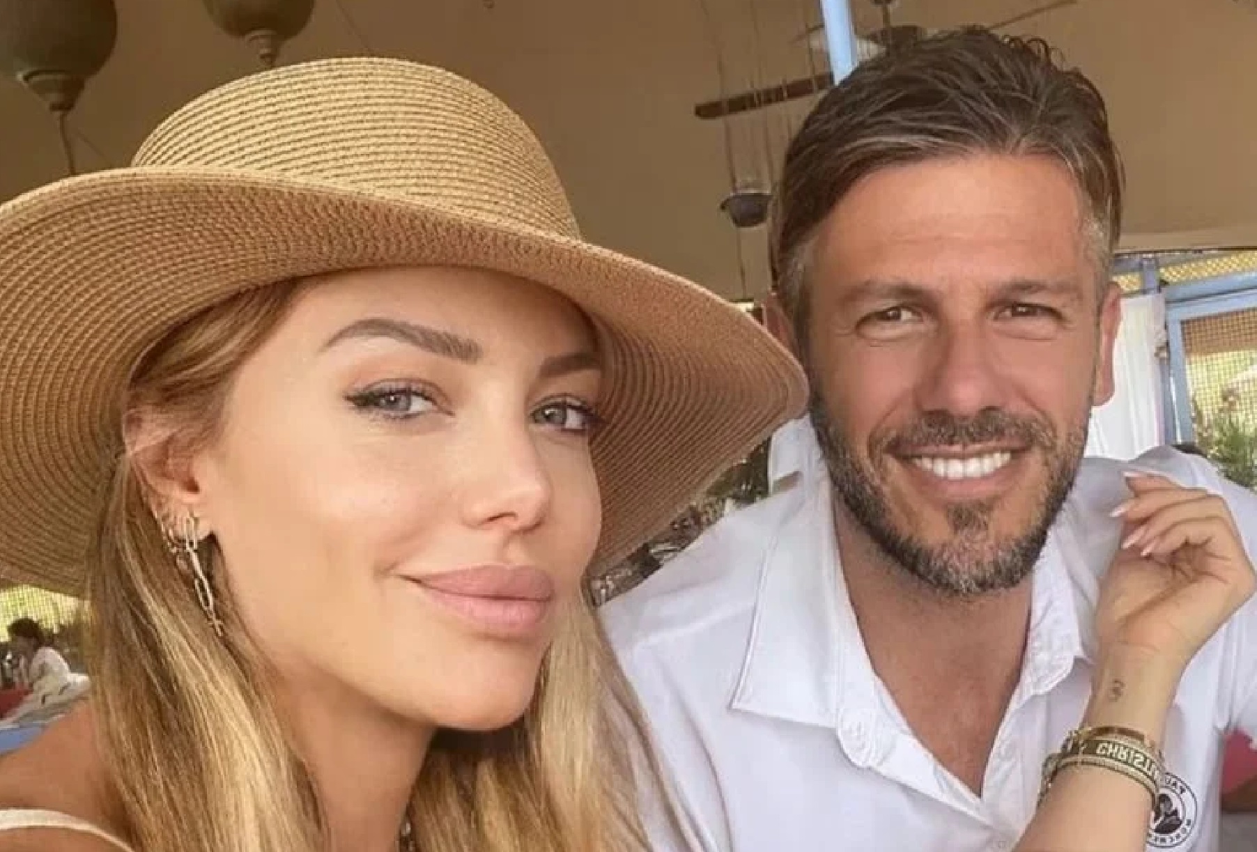 La tierna foto de despedida de Evangelina Anderson a Martín Demichelis antes de su viaje a México