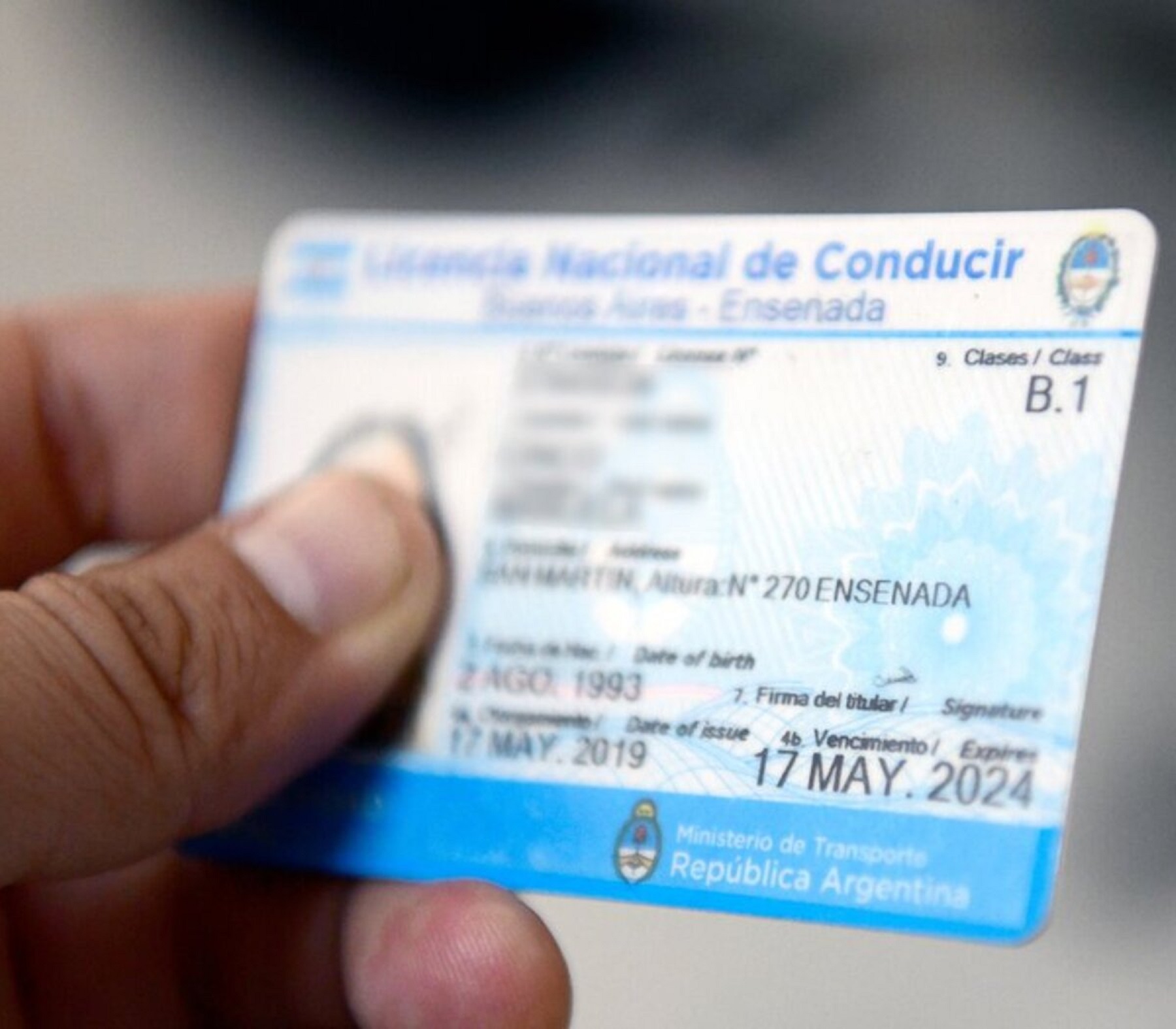 Licencia de conducir.-