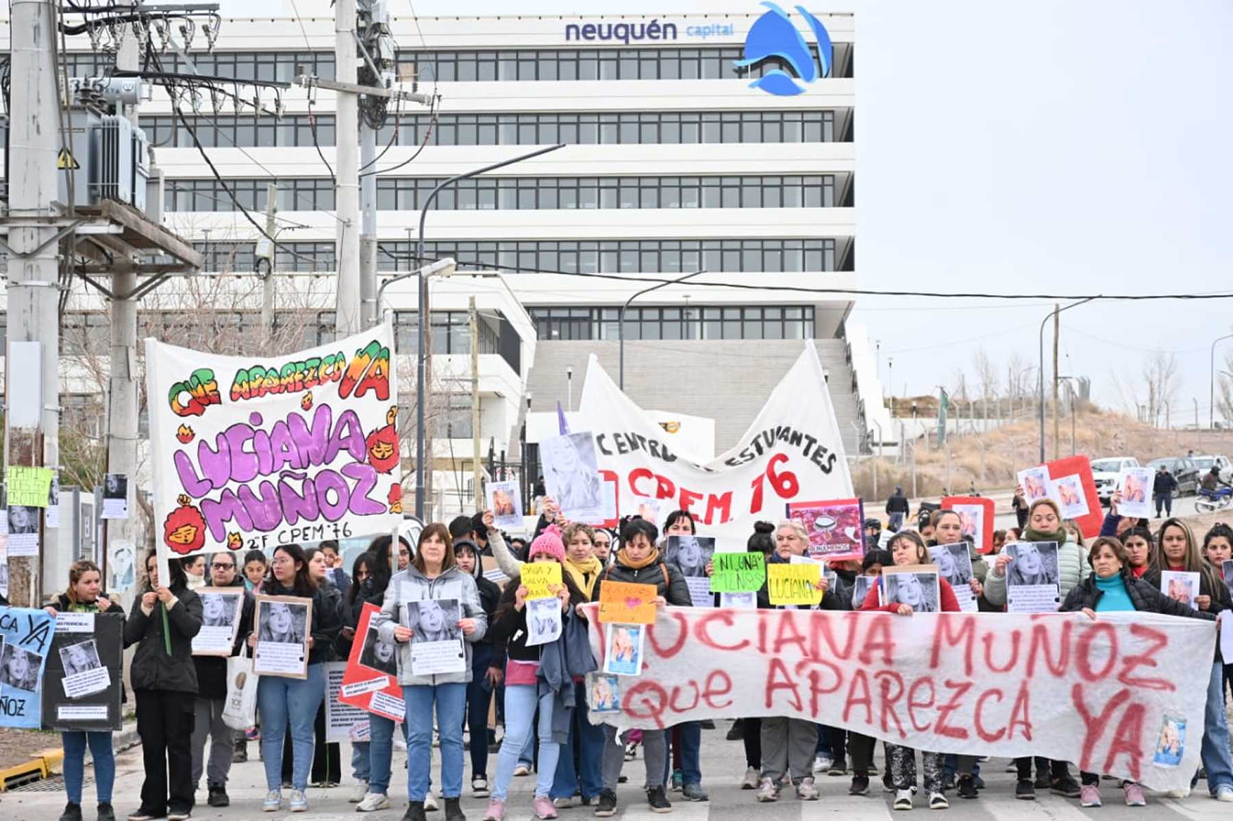 Anuncian otra marcha por Luciana Muñoz en Neuquén. Foto: Florencia Salto