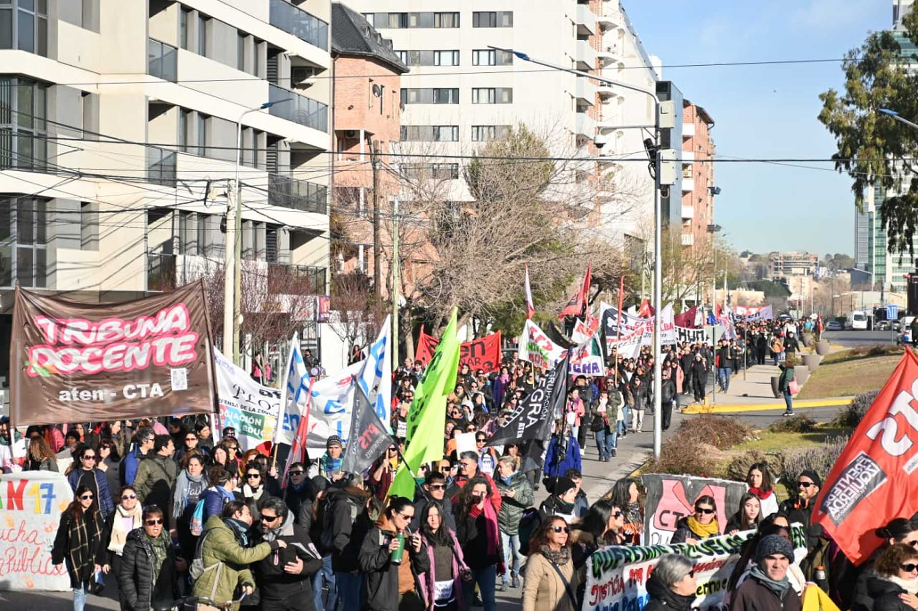 ATEN marcha a la ciudad Judicial. Foto: Florencia Salto. 