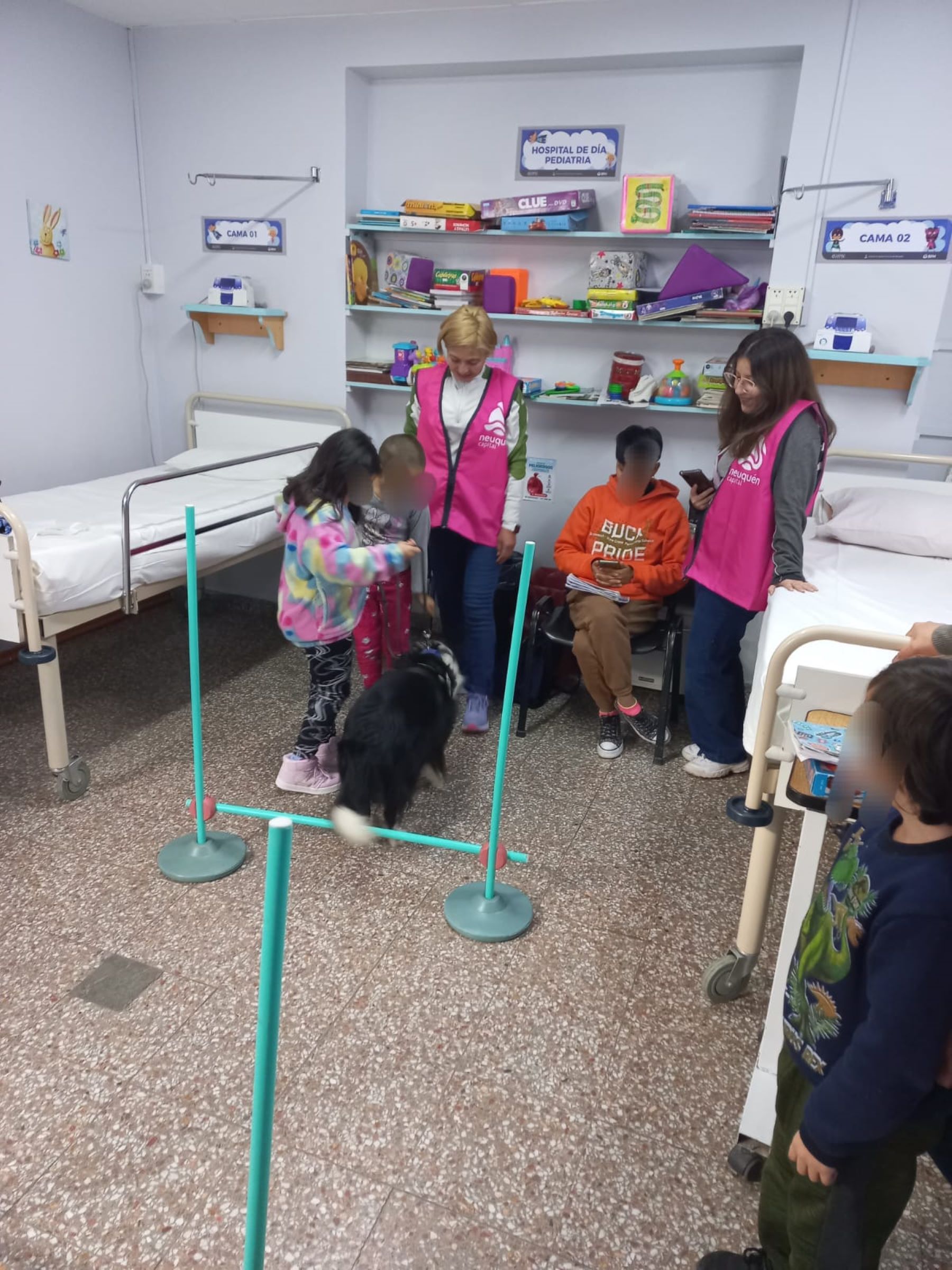 Se organizan postas de juegos, donde los animales interactúan con los niños y niñas. (FOTOS: Gentileza)