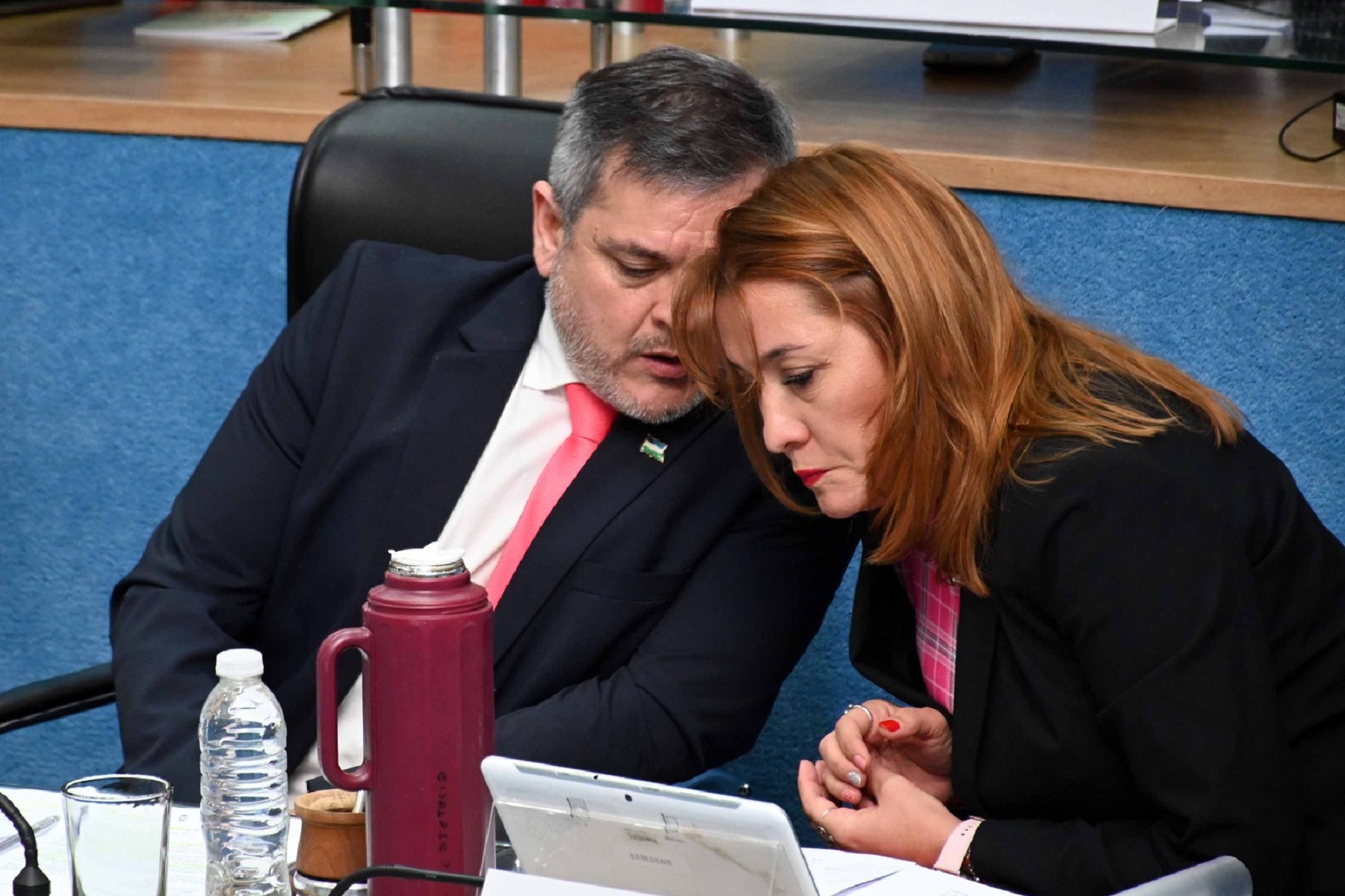 Bernatene y Matzen están preocupados por los dichos de Pesatti. Foto: Marcelo Ochoa.