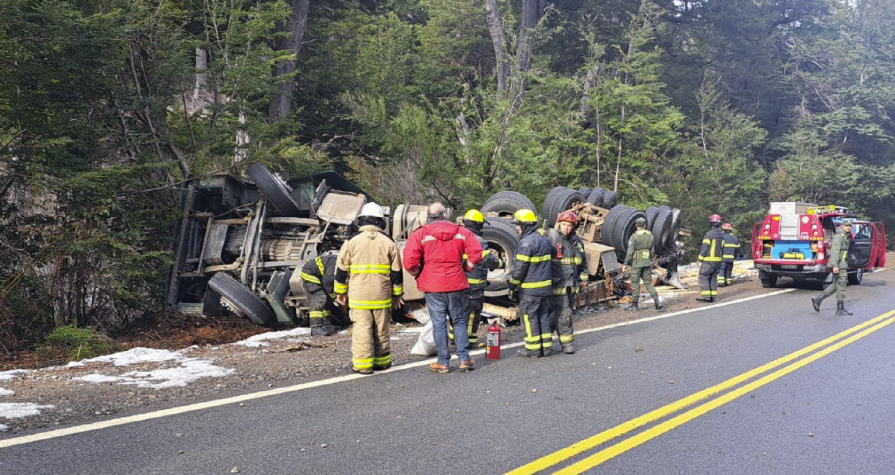 Vuelco sobre la Ruta 231. Foto: gentileza