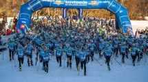 Imagen de Los ganadores del Tetratlón de Chapelco que combinó esquí, mountain bike, kayak y running