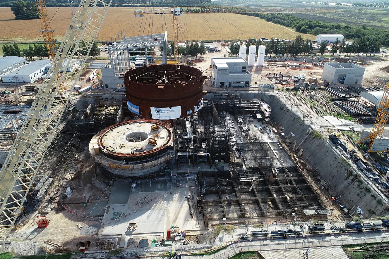 La construcción del reactor nuclear comenzó en 2014. Foto: gentileza. 