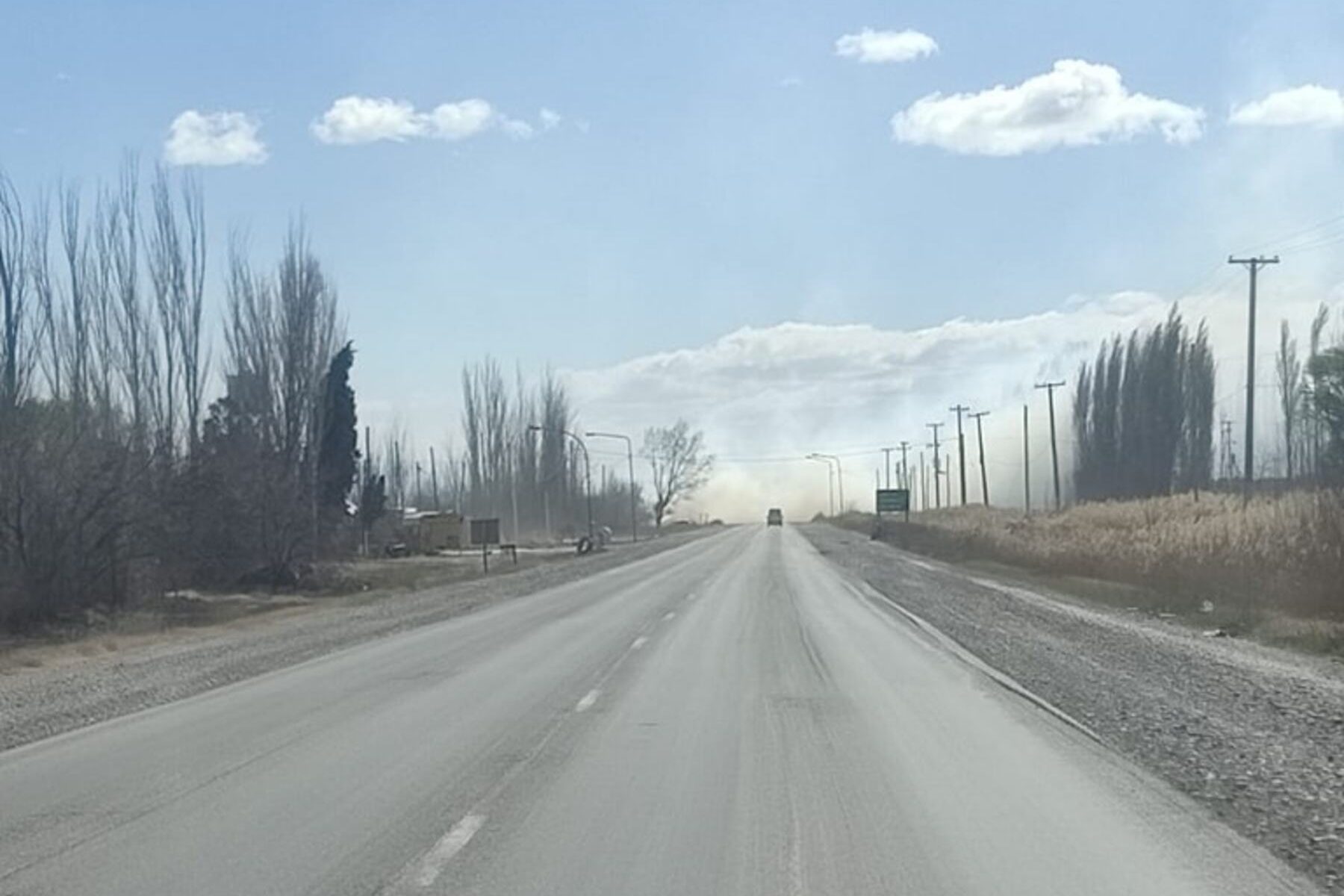 Humo en Ruta 151. Crédito radio Seny