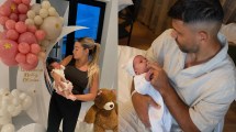 Imagen de El Kun Agüero y Sofía Calzetti mostraron las primeras fotos de su hija Olivia