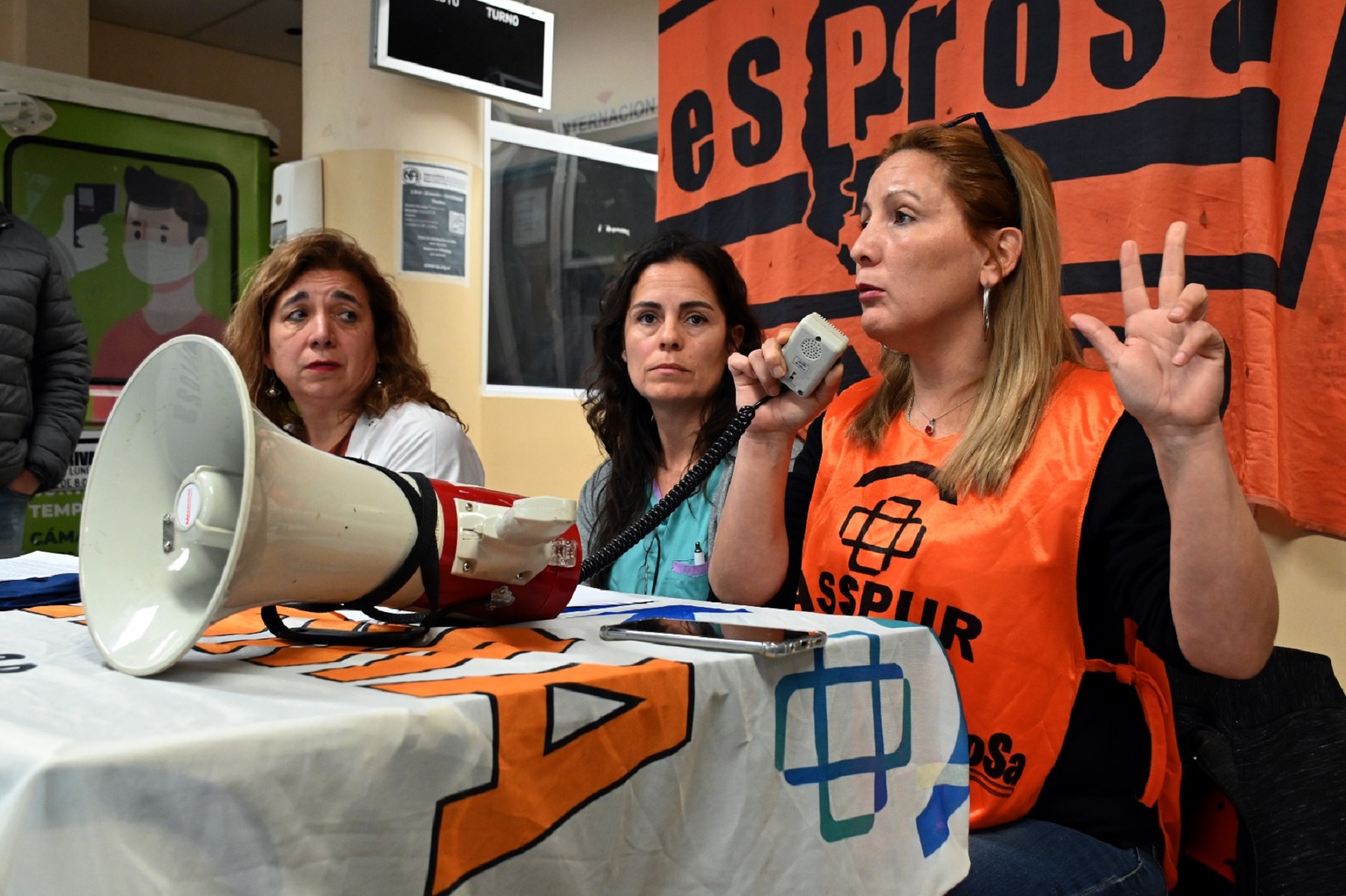 Marisa Albano encabezó el encuentro con la prensa en Viedma. Foto: Marcelo Ochoa.