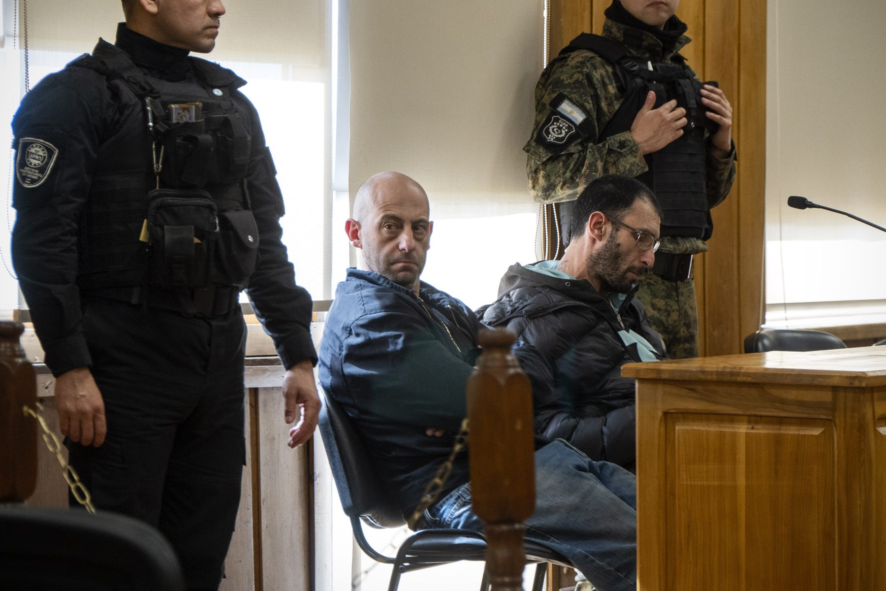 Juan Emanuel Nesteruk y José Luis Tato fueron condenados por un tribunal de juicio de Bariloche. (foto Marcelo Martinez / Patagonia)