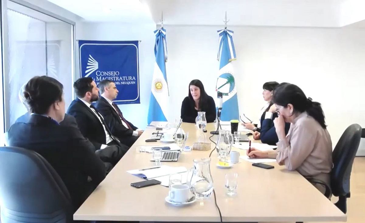 María Sol Valero, durante la entrevista con el Consejo de la Magistratura de Neuquén. (Captura de video)