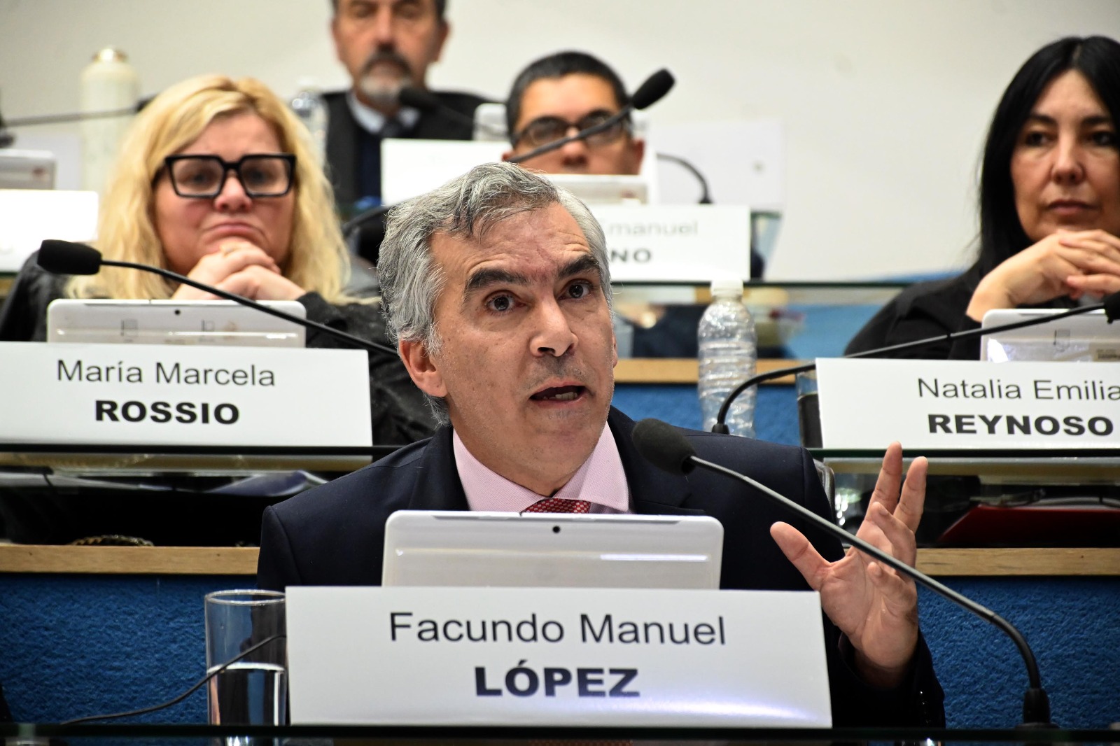 El presidente de la bancada de JSRN en la legislatura, Facundo López, se preguntó "cuál es el problema de los docentes" con "hacer guardias" los días de paro, como los hospitalarios. Foto: Marcelo Ochoa