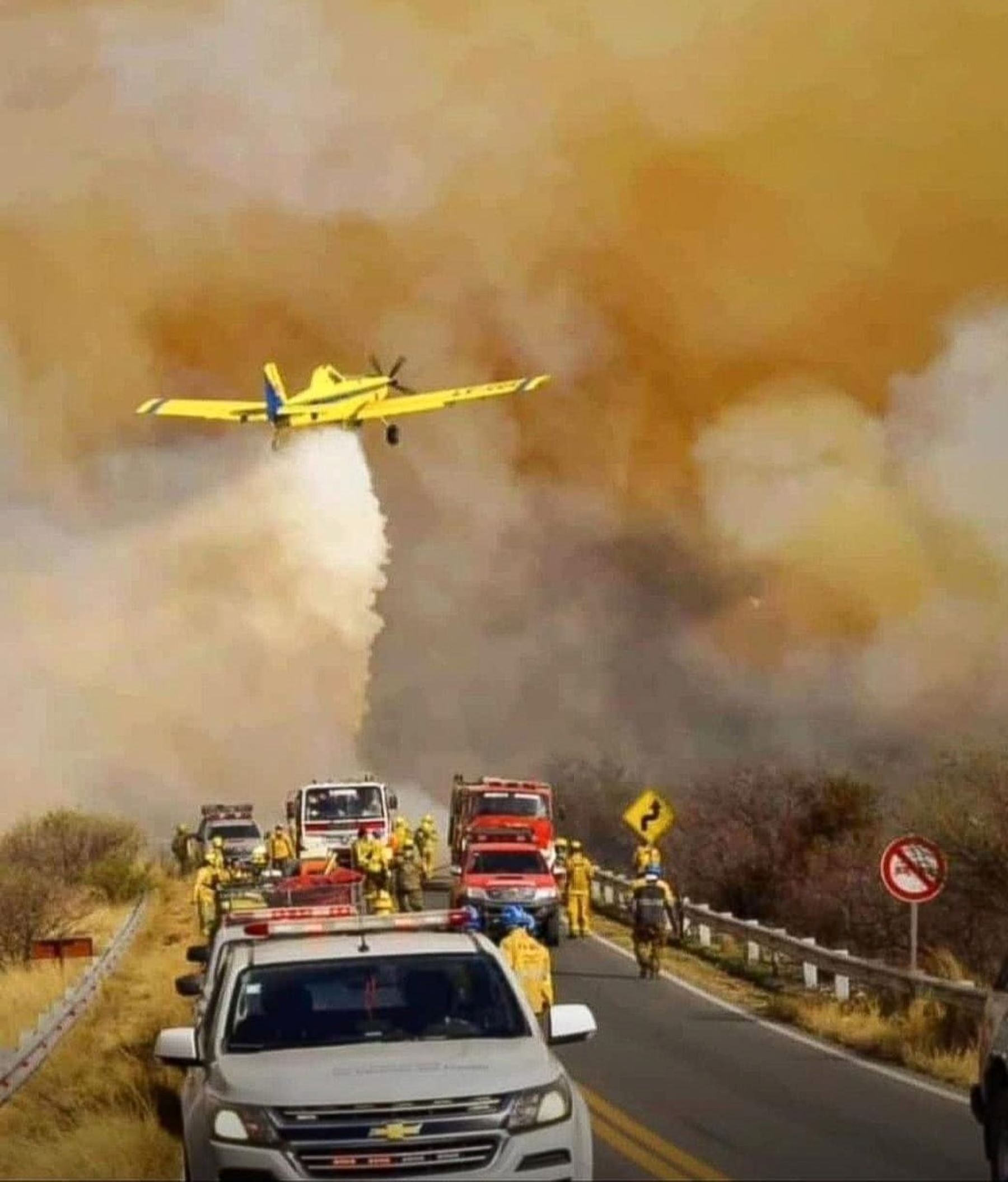 Hay cuatro focos activos de incendios en Córdoba. Foto: Gentileza gobierno Córdoba. 