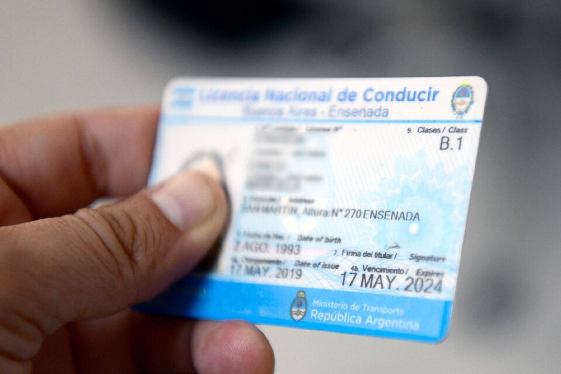 Licencia de conducir.-