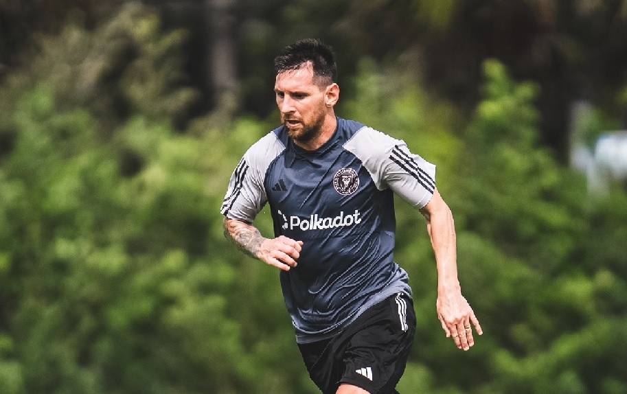 Messi se entrenó aparte en Inter Miami por un estado gripal.