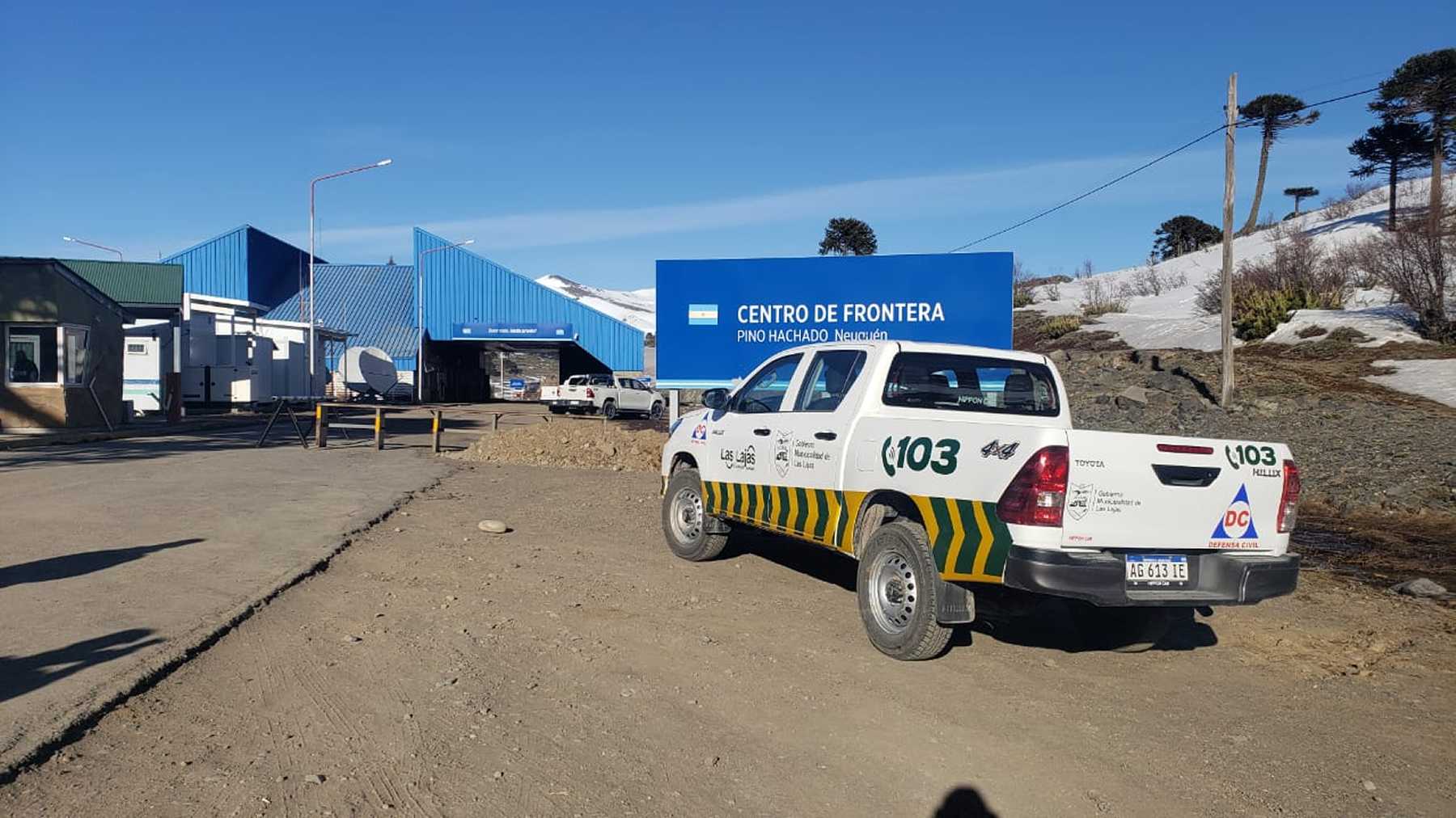 El paso Pino Hachado está cerrado en el inicio del lunes. (Foto: Gentileza).