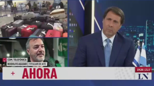 Paro en aeropuertos este jueves: «Los vuelos se cancelan por culpa de Milei», el cruce entre Aguiar y Feinmann