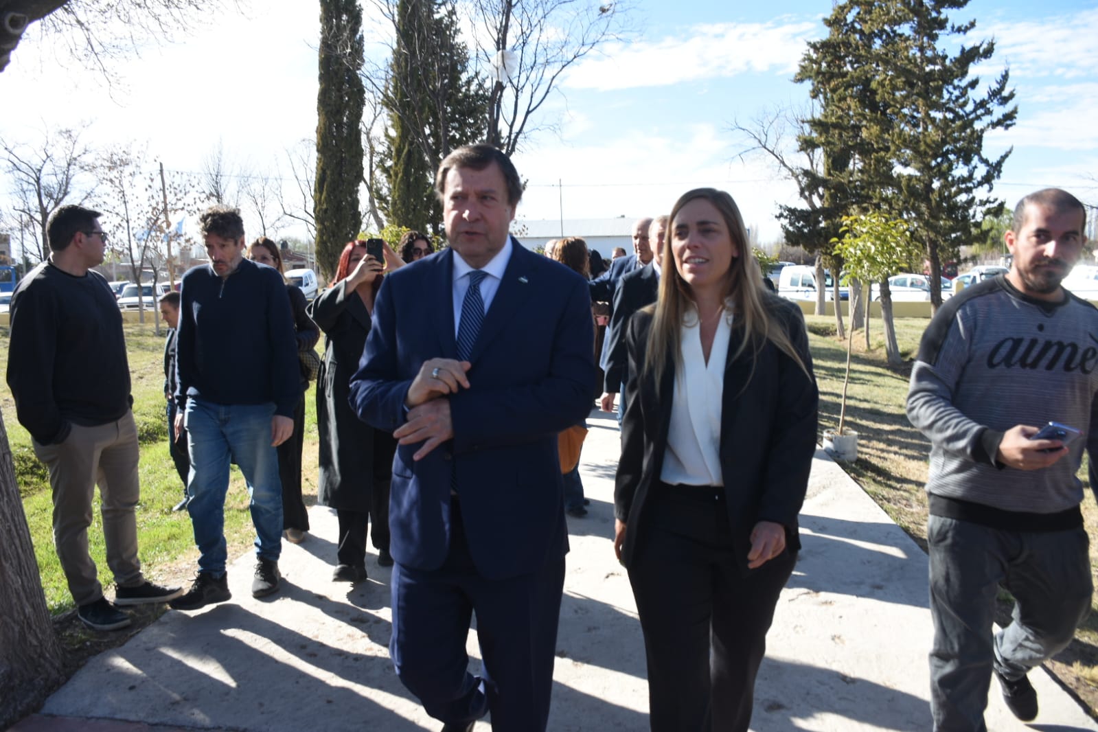 El gobernador Alberto Weretilneck y la intendenta de Roca María Emilia Soria. Foto Juan Thomes