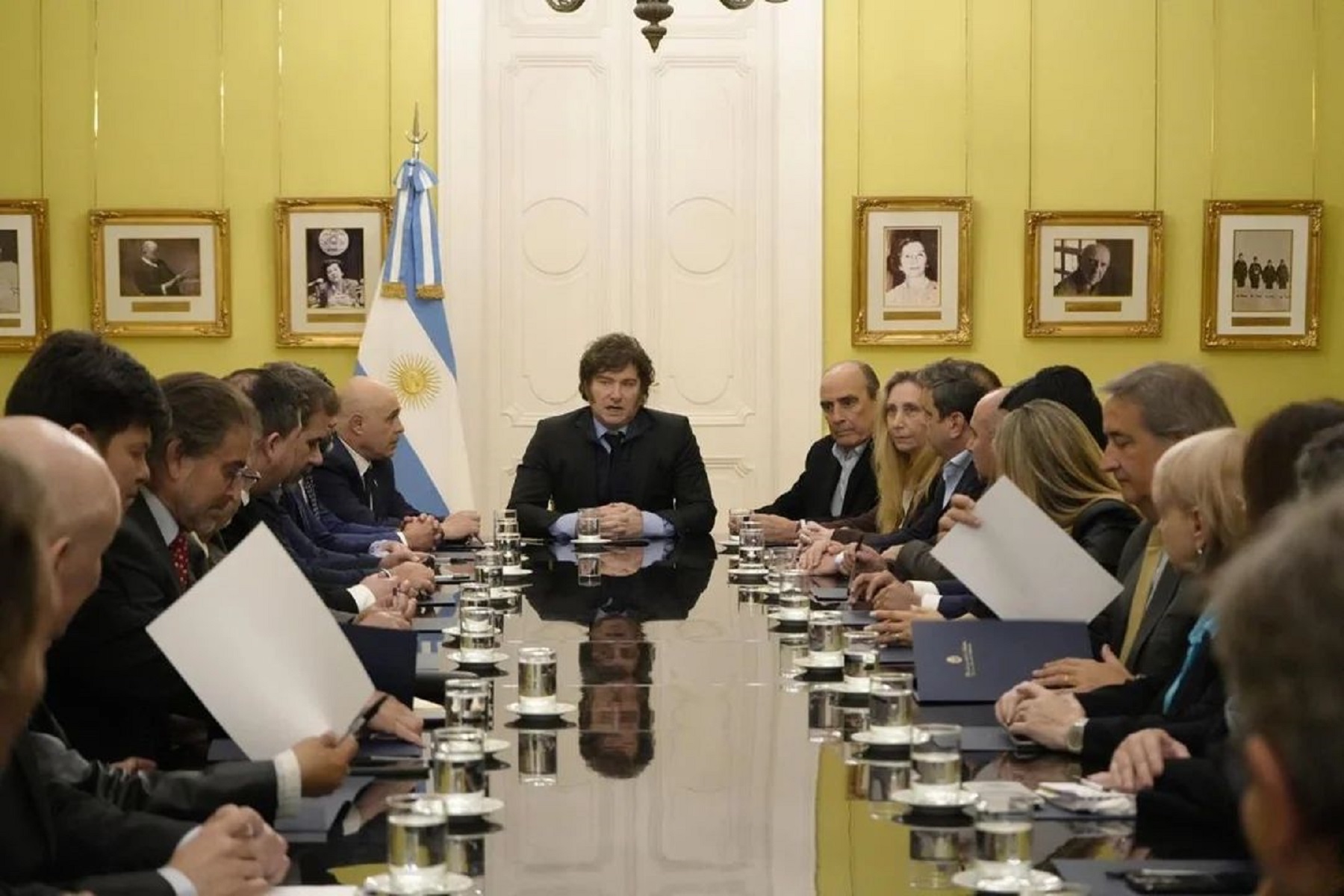 El presidente Javier Milei vetó la movilidad jubilatoria. Fotografía: Agencia Noticias Argentinas / Presidencia.