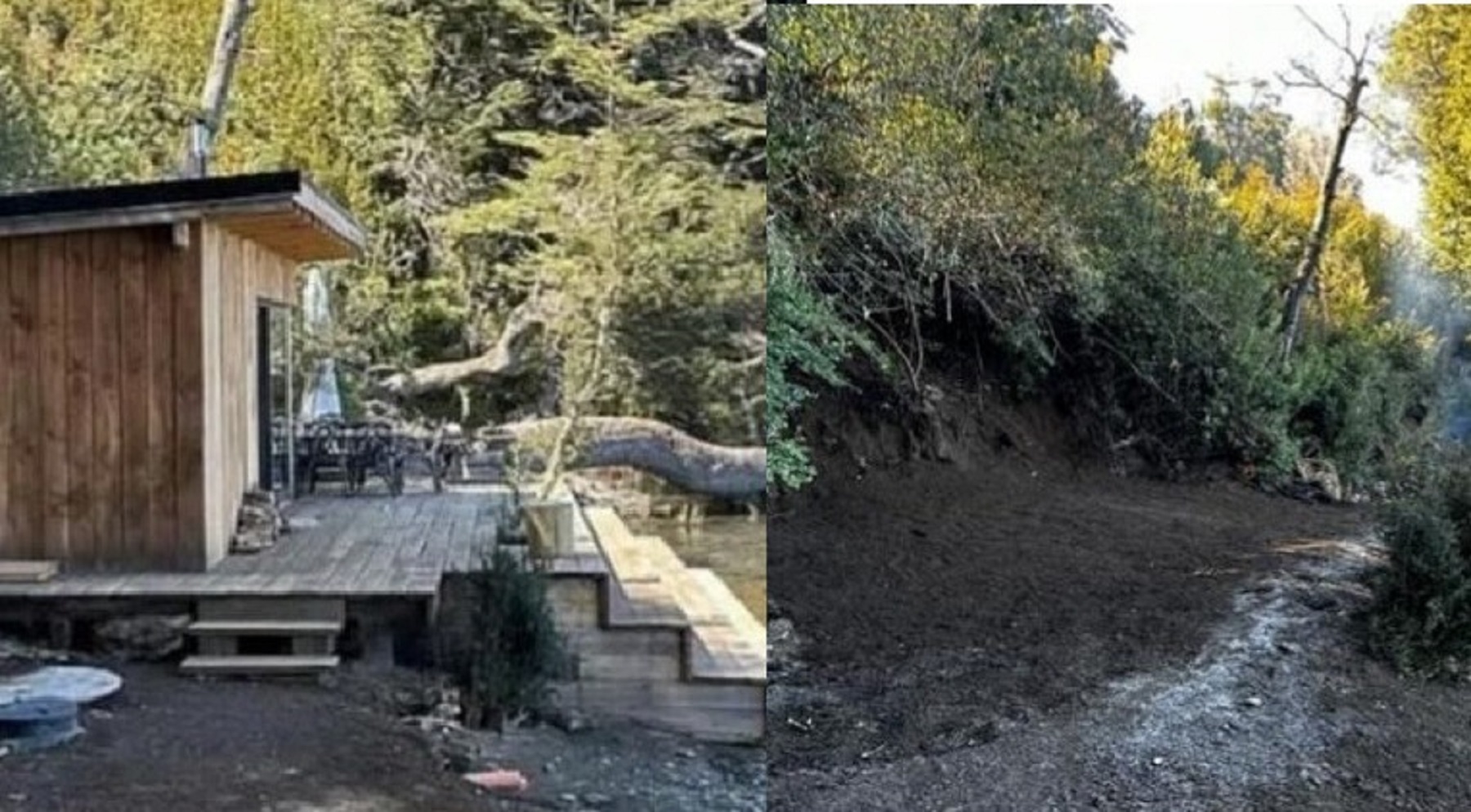 El antes y después en Villa La Angostura. 