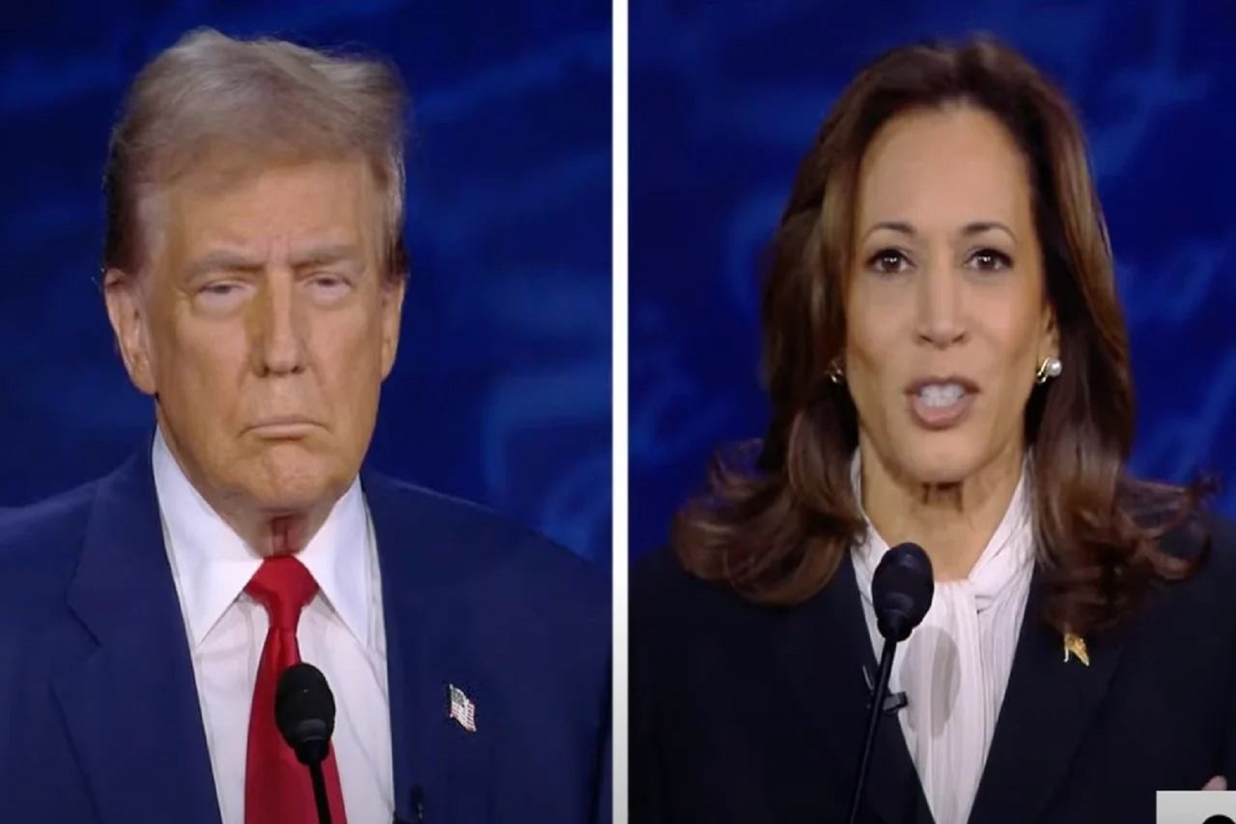 Donald Trump y Kamala Harris. Foto: NA.