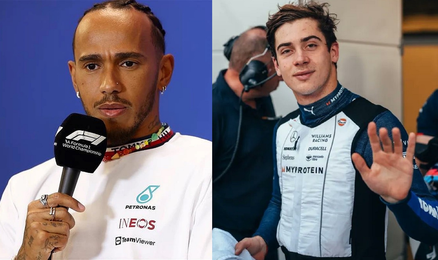 Franco Colapinto finalizó octavo en el GP de Azerbaiyán y Lewis Hamilton lo llenó de elogios.