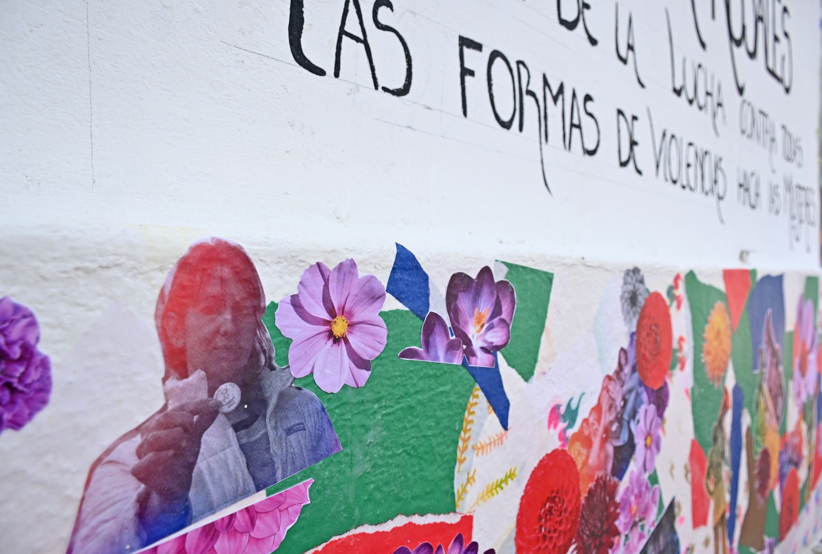 El 6 de septiembre pasado se inauguró un mural por el día provincial de lucha contra las violencias de género. Foto Florencia Salto.