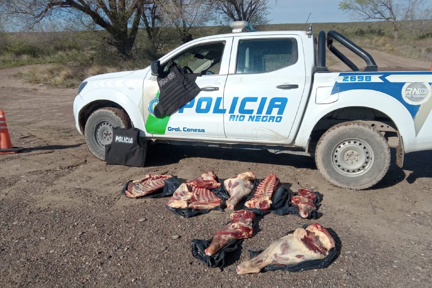 El secuestro de carne ocurrió cerca de Conesa.