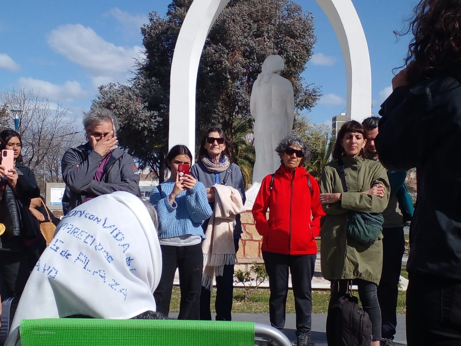 Lolin Rigoni en la marcha de los terceros jueves en Neuquén (gentileza)