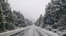 Imagen de Nieve y viento en la Ruta 40, entre Bariloche y El Bolsón: recomiendan no transitar de noche