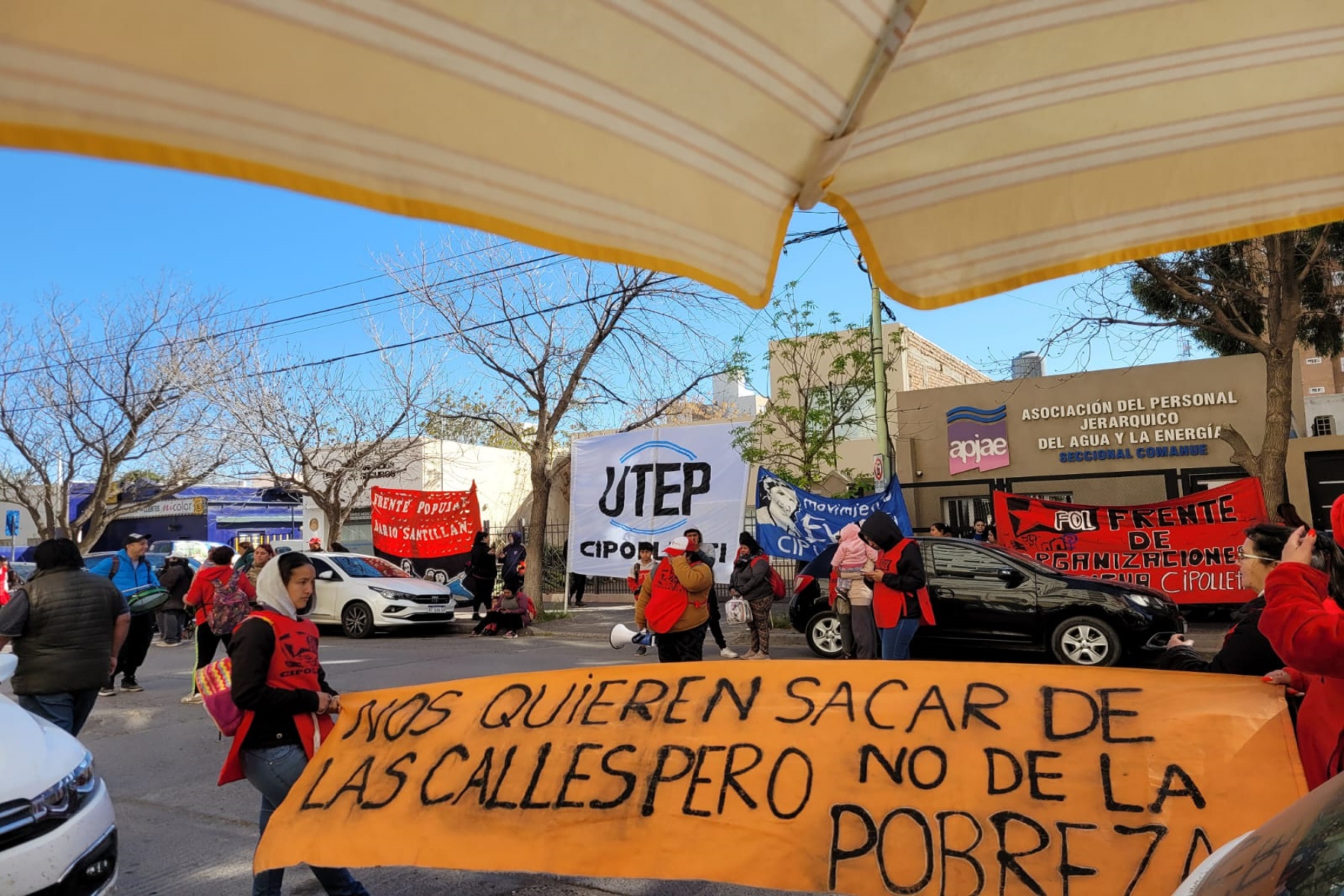 Marcha de organizaciones en Cipolletti. Foto: gentileza.