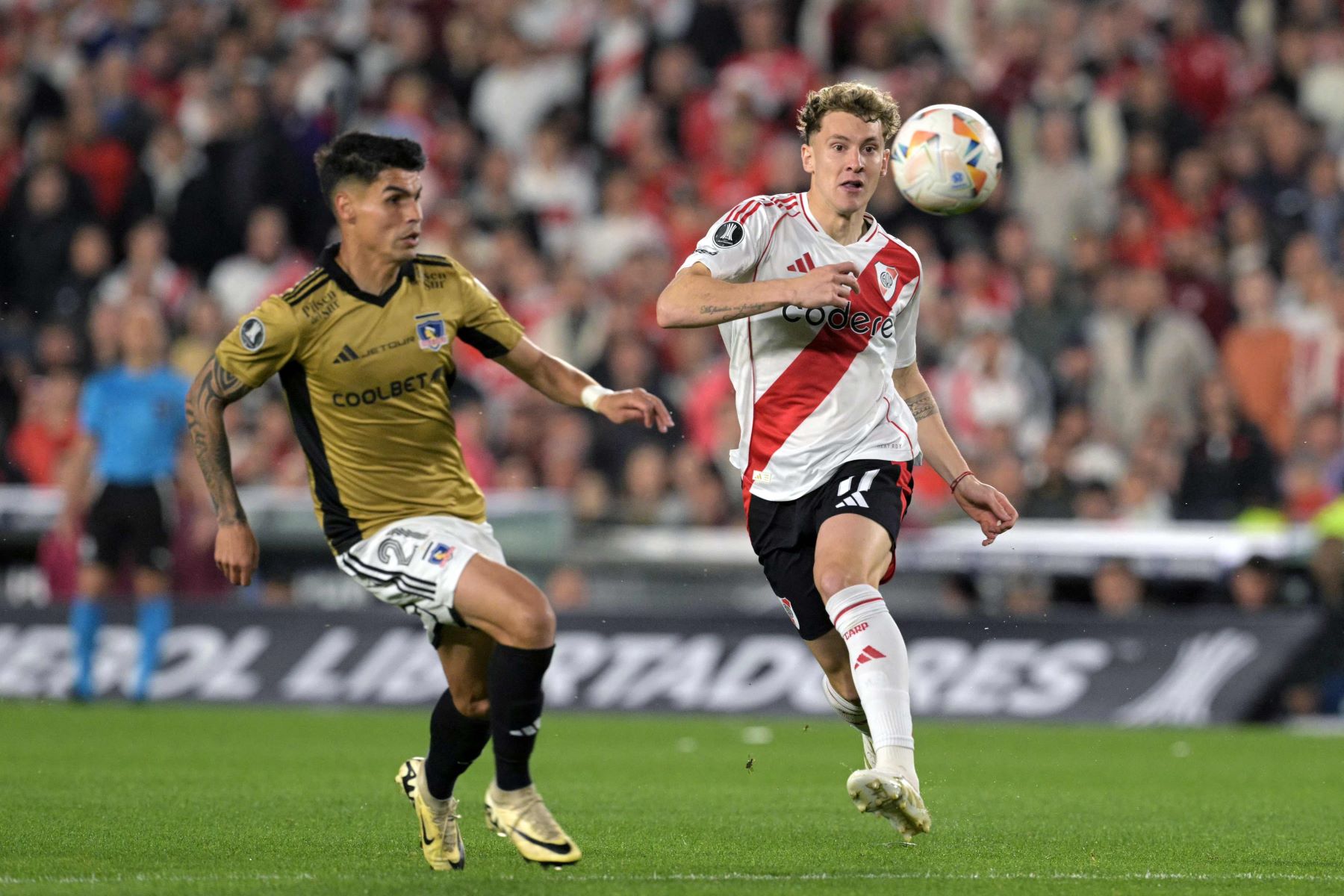 Facundo Colidio puso en ventaja a River en la revancha copera. (AP)