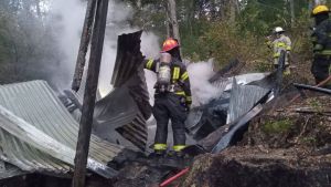 incendio en la zona de disputa con Ginóbili en Villa La Angostura: aseguran que solo afectó a una casilla