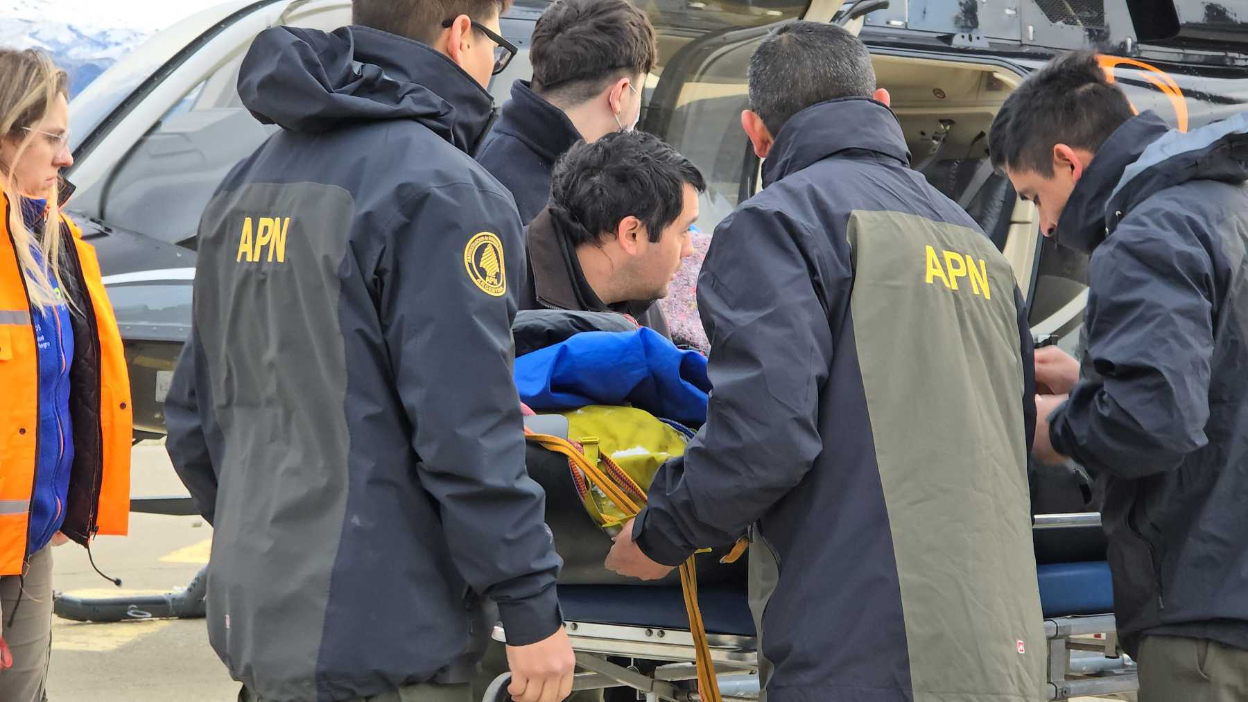 Llegada al helipuerto del turista de Córdoba. Foto: Gentileza