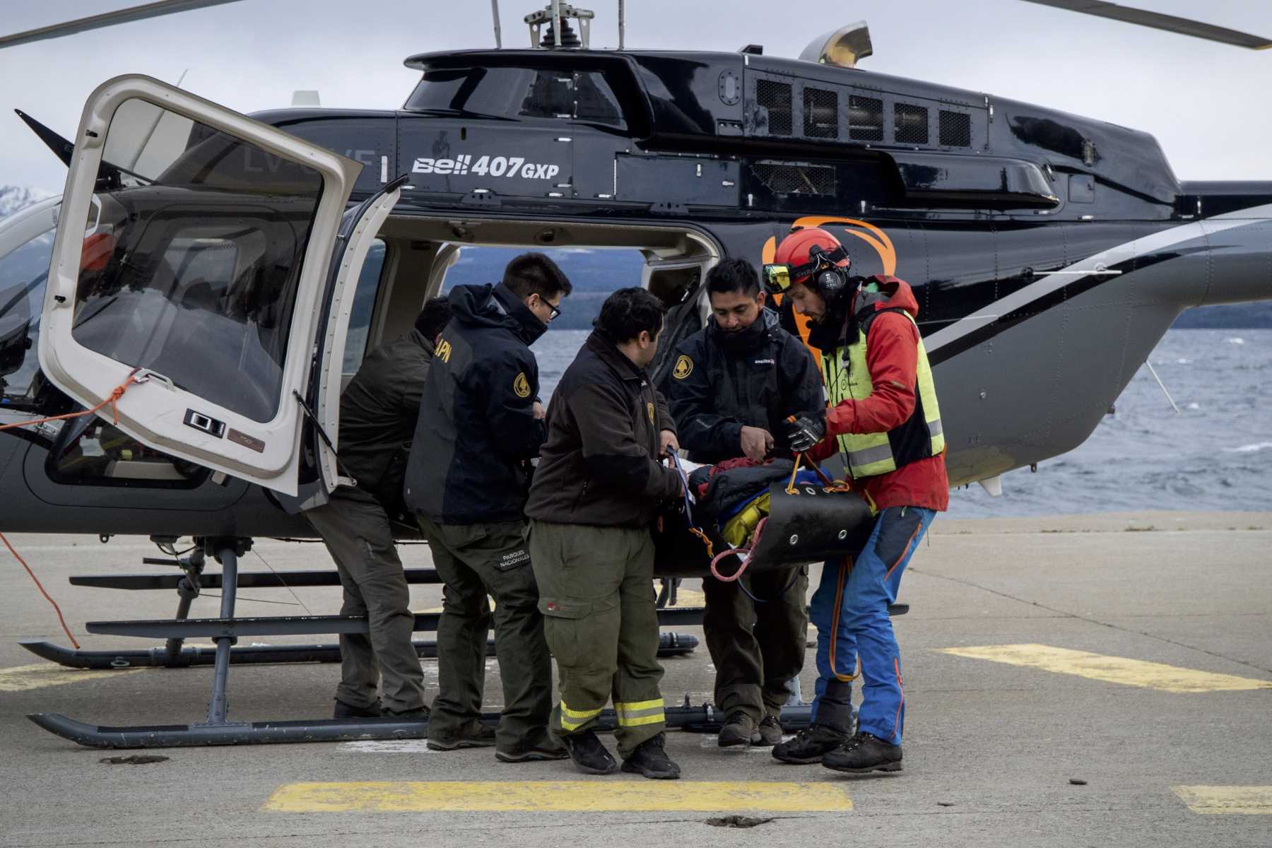 Cuando lo encontraron en el cerro López, Gruttadauria fue trasladado en helicóptero hasta el Varadero de Parques Nacionales.  Foto: archivo