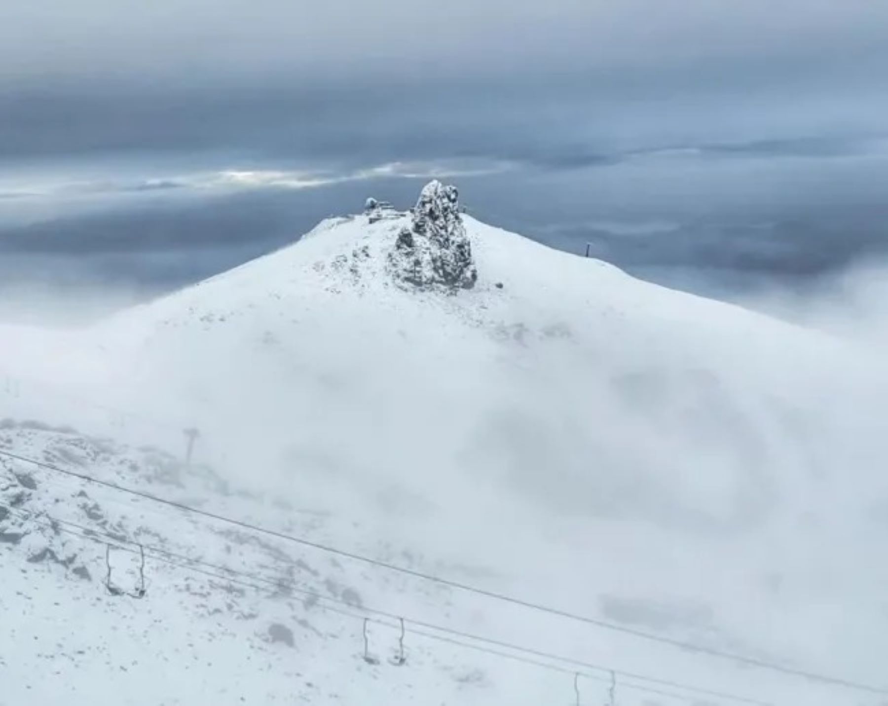 Así estuvo el Cerro Catedral este viernes. Foto: gentileza